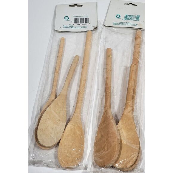3 Wood Mixing Spoons  3 Pc Wooden Spoon Set - Kitchen Tools. 8" 10" 12" - Picture 10 of 13